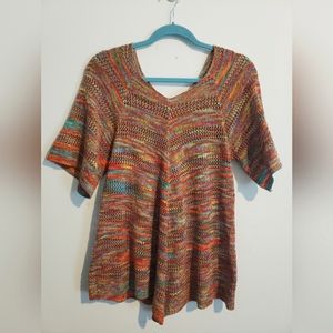 Colorful crochet top.  Medium